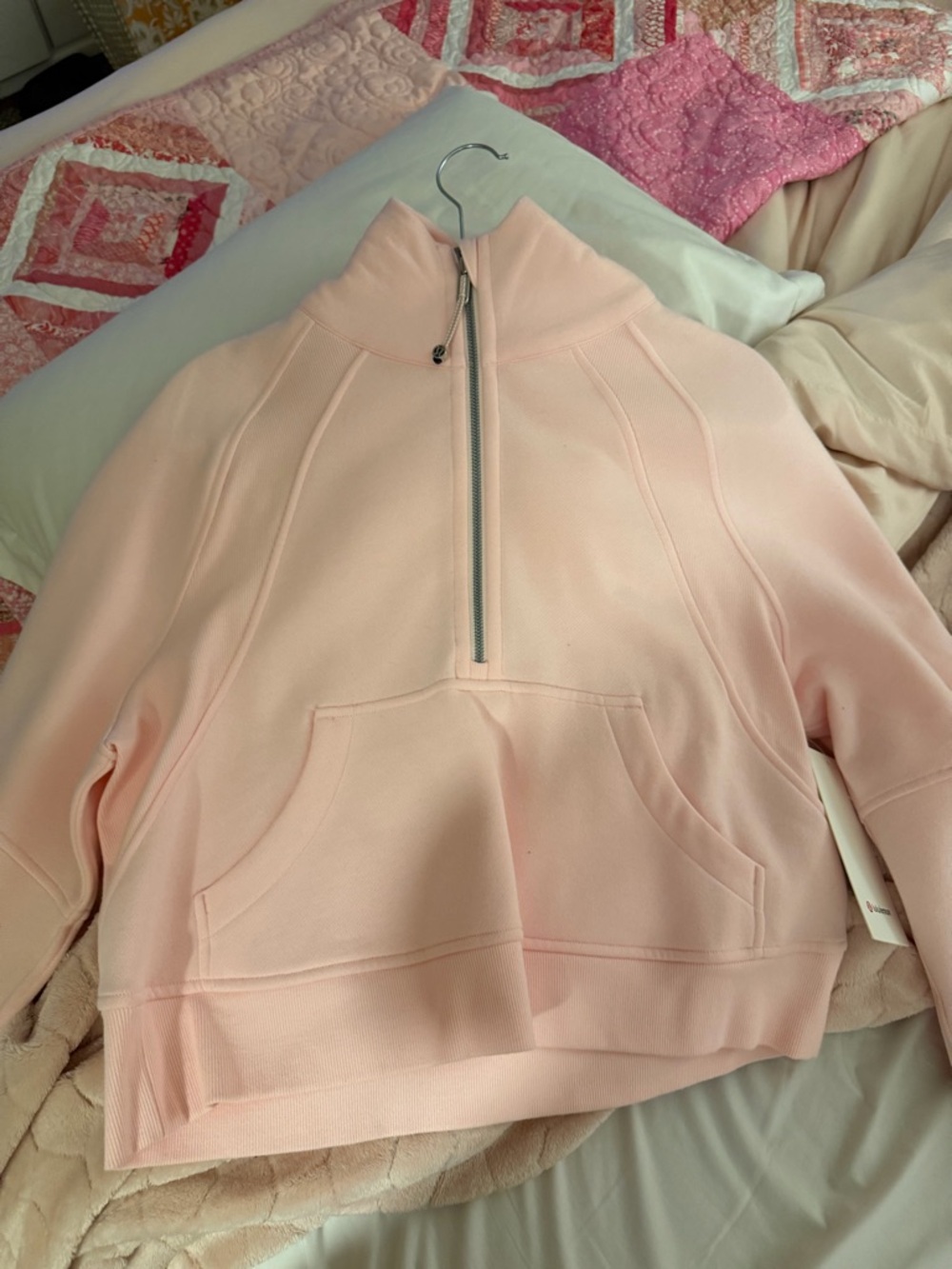 Strawberry milkshake half zip scuba